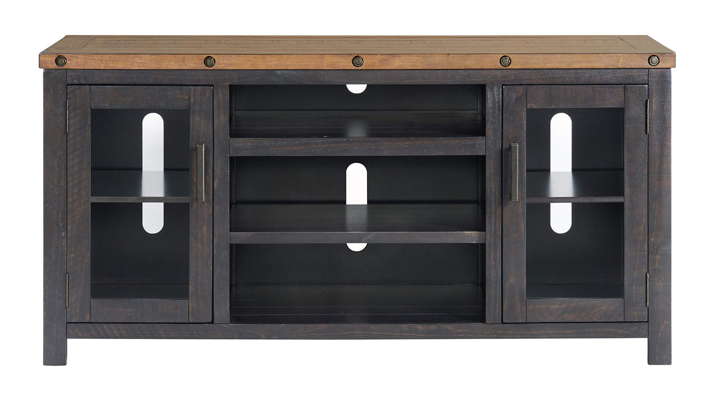 Martin Svensson Home Bolton, 65" TV Stand, Black Stain and Natural