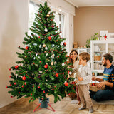 B-COOL Christmas Tree Stand for Real Trees: Xmas Base Holder With Adjustable Legs for Seasonal Displays, Home Decor Up to 7ft Tall, Green Red L B-COOL