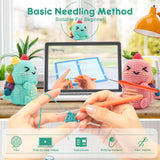 Faircosy Dinosaur Crochet Kit for Beginners: 2PCS Crochet Animal Kits for Adults - Learn to Crocheting Cute Amigurumi Starter Kit with Written Pattern & Video Tutorials (40%+ Yarn Extra) Faircosy