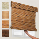 CHICOLOGY Bamboo Blinds, Bamboo Shades, Custom Bamboo Shade, Cordless Bamboo Shades, Window Shade Roman, Patio Blinds and Shades, Porch Shades Outdoor Roll Up, Maple, 34" W X 64" H CHICOLOGY