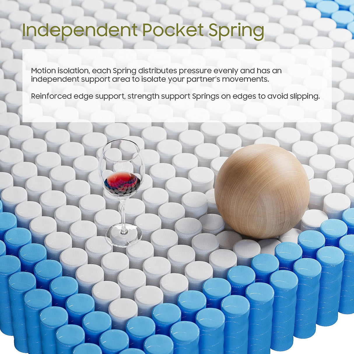 PECHINOU Queen Mattress, 12 Inch Mattress Queen Size, Hybrid Matress in a Box, Memory Foam & Medium Firm Support, Oeko-TEX & CertiPUR-US Certified, Pressure Relief, Cool & Breathable PECHINOU