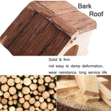 Hamiledyi Guinea Pig Wooden House, Chinchilla Space Natural House with Window Pets Large Hideout Play Hut for Gerbil Ferret Squirrel Rats Mice Hedgehog Hamiledyi