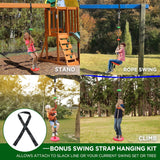 Ninja Obstacle Course for Kids Backyard - 10 Durable Obstacles and 60' Slackline - Outdoor Warrior Obstacle Playset Equipment with Gymnastic Ring, Rope Ladder, Ninja Wheel, Climbing Rope Swing Dripex