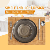 Placemat Bamboo placemat Non-Slip placemat Table mat Insulated Non-Slip mat Wine Glass and Wine Bottle mat WYRXFF