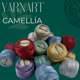 Yarnart Camellia Metallic Shimmer Fine Yarn - 70% Polyester, 30% Metallic, 192m, 20g, Crochet Thread, Lace, Embroidery, Jewelry Making, and Decorative Craft Yarn, 1.25mm Hook (Gold) YarnArt