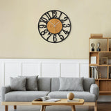 LEIKE Large Wall Clocks,Silent,Non Ticking,Battery Operated Rustic Round Modern Big Wood Wall Clock for Living Room, Bedroom,Kitchen,Farmhouse,Office,Home Decor LEIKE