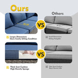 CAODOC 11 Pieces Outdoor Patio Furniture Set, Rattan Wicker Sectional Swivel Rocker Chairs Sets with Fire Pit, Swivel Glider Chairs, and Coffee Table CAODOC