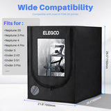 ELEGOO 3D Printer Enclosure, Fireproof and Dustproof 3D Printer Cover Constant Temperature Tent for Neptune 3 Pro/Neptune 4/Neptune 4 Pro/Ender 3/Ender 3 V2/Ender 3 S1/Kobra 2 ELEGOO