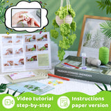 kdafio Crochet Kit for Beginners, Hanging Potted Plants Crochet Starter Kit with Step-by-Step Instructions and Video Tutorials Complete Crochet Kit for Beginners Decoration (Yellow Green Plants) kdafio