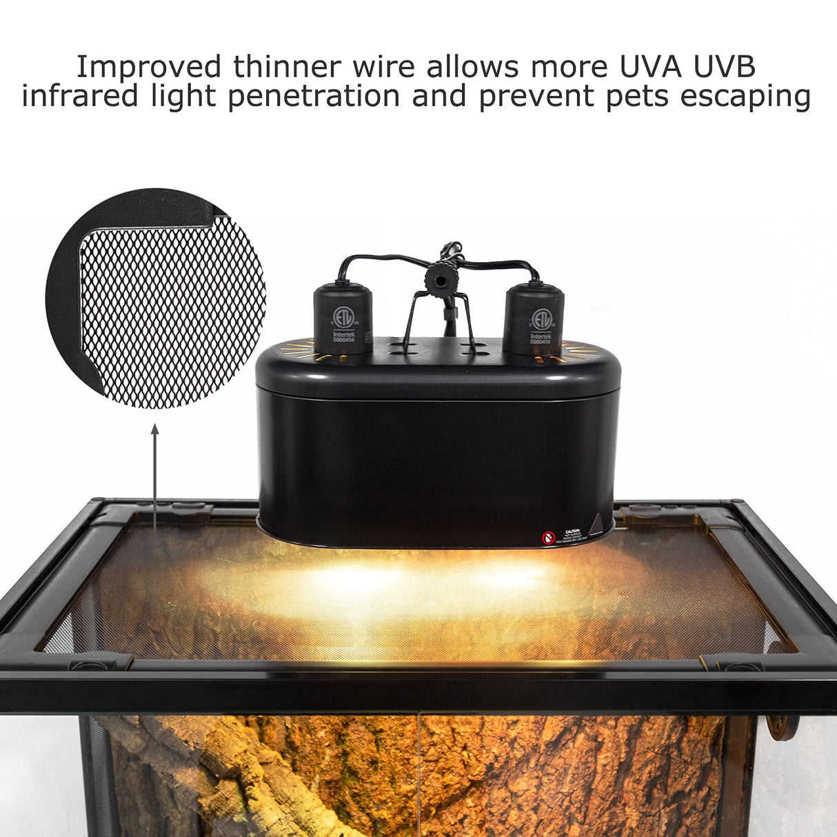 REPTIZOO Large Reptile Terrarium 120 Gallon, Tall & Wide Tempered Glass Reptile Tank 48" x 24" x 24" with Sliding Door Top Screen Ventilation & Anti Escape Lid, Full View REPTI ZOO