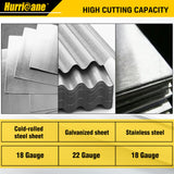 HURRICANE 10 Inch Aviation Tin Snips, Heavy Duty Metal Cutter Shears for Cutting Sheet Metal, Straight Cut, Chrome Vanadium Steel HURRICANE