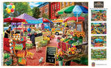 MasterPieces 750 Piece Jigsaw Puzzle for Adults, Family, Or Youth - Town Square Booths - 18"x24" Masterpieces