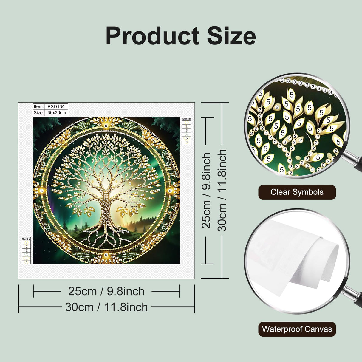 Stalente Diamond Painting Kits for Adults Tree of Life, 5D Special Shape Diamond Art Kits for Beginners, Crystal Rhinestones Diamond Painting for Home Wall Decoration Gift 12×12inch Stalente