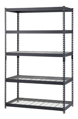 Edsal TRK-482478W5 Black Steel Shelving, 78" Height x 48" Width x 24" Depth EDSAL