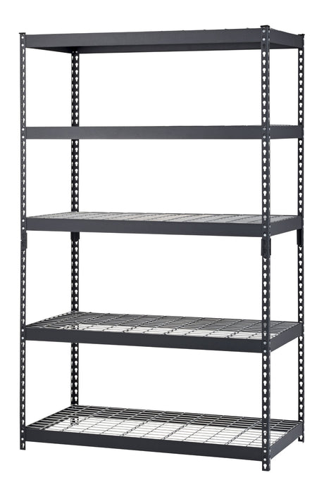 Edsal TRK-482478W5 Black Steel Shelving, 78" Height x 48" Width x 24" Depth EDSAL