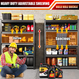 72"/59"W Garage Shelving Heavy Duty, 3000LBS Garage Storage Shelves, Adjustable Metal Shelving Unit, Easy Assembly Utility Storage Rack Shelf for Basement, Warehouse, Pantry (72"H*59"W*20"D) TXTDPL