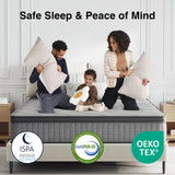 Novilla 10 inch Full Size Mattress, NanoGEL™ Full Mattress with Smarts™ Coil for Motion Isolation & Pressure Relief & Cool Night Sleep, Medium Firm Hybrid Mattresses in a Box, CertiPUR-US Certified Novilla