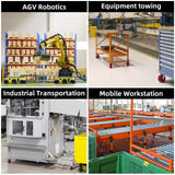 HANDSAMMU 6 inch Industrial Casters-Polyurethane on Polyolefin Swivel Casters, Set of 4 Heavy Duty Casters with 4000 lb Capacity, Caster Wheels for Workbench, Industrial Equipment (2Rigid&2Swivel) Handsammu