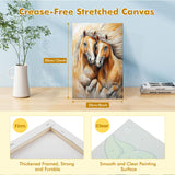 Bowetile Framed Paint by Numbers Horse for Adults Beginners, Adults' Paint-by-Number Horse Kits, Easy Adult Paint by Number Kits on Canvas, Acrylic Animals Number Painting for Home Decor, 8x12in Bowetile