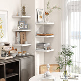 Square Floating Shelves for Wall, 8"W x 8"D x 1.3"H, 3 Pack of Small Wall Mounted Engineered Wood Shelves with Invisible Brackets for Living Room, Bedroom, Bathroom, Kitchen Decor and Storage, White Venusmiles