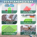Minatee Diamond Painting Kits Adults Positive Saying 5D DIY Diamond Art Kits Cheerful Art Painting Crafts for Adults Beginner Home Wall, 14 x 18 Inch Minatee