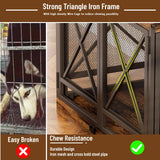 COZPAW Large Dog Crate Furniture - 48 inch Heavy Duty Dog Kennel Indoor for XLarge Breed with Double Doors, Wooden Dog Cage XL Modern Decorative End Table Pet House (Brown) COZPAW