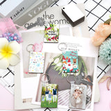 SPOKKI 180 Pieces Sublimation Keychain Blanks Bulk, Double Side Heat Transfer Sublimation Ornament Blanks Blanks, 60 Sets Keychain Rings and Jump Rings for DIY Keychain Crafting (Rectangle) SPOKKI