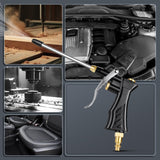 High Volume Air Blow Gun with Brass Adjustable Air Nozzle, Industrial Air Blower Gun with 2 pcs Steel Extensions and 13.7 Inch Universal Blow Hose, Pneumatic Air Gun Air Compressor Accessories Tool SARDVISA