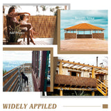 Natural Reed Fencing Rolls,6FT X 16.4FT Reed Screen Curtain Fence Covering Privacy Bamboo for Outdoor Backyard Patio Garden Decorative Fence (Brown) Tgzwme