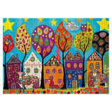 Colorful Fantasy Village Puzzles for Adults 1000 Pieces, Cute Art House Jigsaw Puzzles, Nature Funny Beautiful Puzzles BBOLDIN