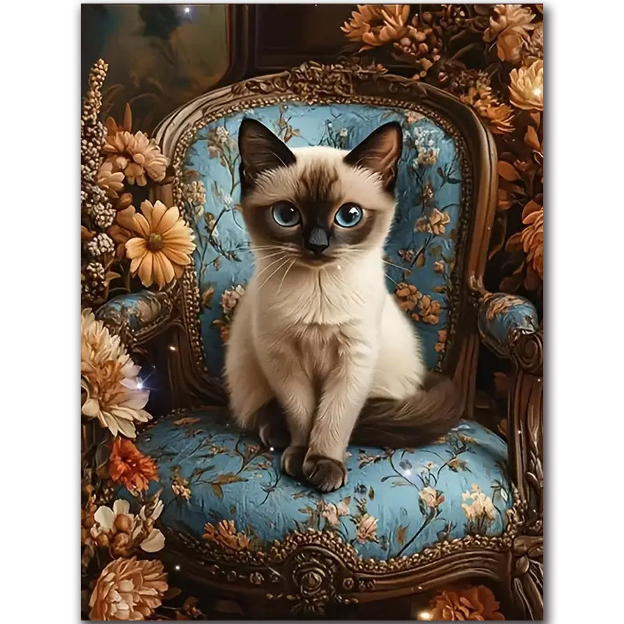 igoodom Diamond Art Kits for Adults, Cat Diamond Art Kits, Full Drill Round Cat Diamond Painting Kits, DIY Gem Art and Crafts for Home Wall Decor Gift 12x16inch igoodom