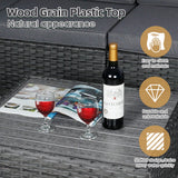 Welpatio Outdoor Patio Furniture Sets, 7 Pieces PE Rattan Wicker Outdoor Sectional Sofa Patio Conversation Set with Cushions and Coffee Table, Light Gray/Gray Welpatio