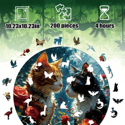 Wooden Puzzle for Adults, 200 Piece Irregular Animal Shaped Wooden Jigsaw Puzzles, Unique Puzzles for Adults, Creative Gift for Teenagers and Adults