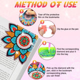 Wivico 4 pcs Diamond Painting Bookmarks, DIY Diamond Art Kits for Adults, Book Corner - Protecting Bookmark Craft Supplies Kits for Book Lovers(Mandala Lace) Wivico