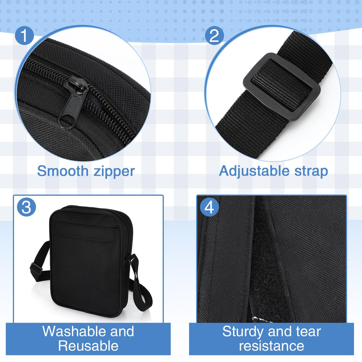 Paterr 2 Pcs Sublimation Bags Blanks Sublimation Crossbody Bag Shoulder Bag Sublimation Purse for Christmas Birthday Gifts Paterr