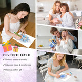 3Pcs Adult Coloring Book Spiral Bound, Mandala Coloring Book for Adult Relaxation, Original Design with 72 Patterns, Thick Paper One Sided Design, Hand-Drawn Design, Anxiety Relief Mindfulness Gifts CKMOREL
