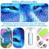 Reofrey DIY Diamond Art Kits for Adults Jesus, Lions Full Drill Round Rhinestone Diamond Painting Kits for Adults, Cross Stitch Embroidery Canvas for Crafts Home Wall Decor 30x40cm Reofrey