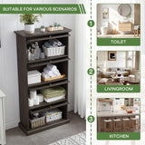 Plturdke Farmhouse Barrister Bookcase with Drawers Tall Bookshelf with Storage Kitchen Pantry Cabinet Curio Cabinet Display Cabinet with Flip up Glass Doors and Shelves Book Shelf for Bedroom (Brown) Plturdke