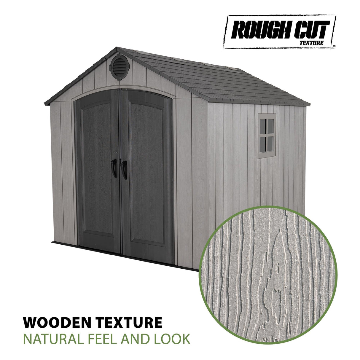 Lifetime Outdoor Storage Shed, 8 x 10 Foot, Gray Lifetime