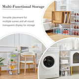 LXLXXL Storage Bins with Lids, 6 Pack Clear Plastic Storage Containers with Magnetic Acrylic Door, 19 Qt Stackable Storage Box for Home,Office Organizing LXLXXL