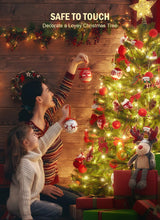 Brightown Christmas Tree Lights Battery Operated Outdoor, 10Ft 120 LED Christmas Cluster Lights Firecracker String Lights Waterproof Twinkle Lights for Indoor Wreath Xmas Tree Christmas Decorations Brightown