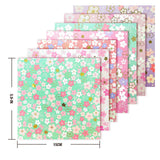 CUTBLAJAT 112 Sheets Heavier Origami Paper Japanese Cherry Blossom Pattern Sakura Bronzing Chiyogami 6" 15cm Washi Easy Fold Paper for Beginner cutblajat