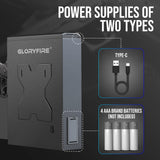 GLORYFIRE Gun Safe Biometric Pistol Safe, Mounted Nightstand Quick Access Handgun Safe and Gun Lock Box for Car, Truck, Desk, Bedside, Wall with Security Fingerprint, Key Access, PIN Code GLORYFIRE