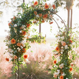 Metal Pergola Arbor, Outdoor Flower Garden Arch Trellis, Steel Garden Arbor for Climbing Plants, Wedding Decoration, 7'8" H x 4'5" W Skypatio