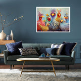 BOHADIY Chicken Diamond Art Kits for Adults, Round Full Drill Diamond Painting Kits for Beginners Gem Art Painting Kits, DIY 5D Diamond Dots Painting with Diamond Arts and Crafts Wall Decor 12x16inch BOHADIY