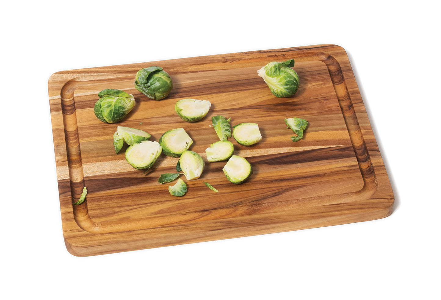 Lipper International 7215 Teak Wood Edge Grain Kitchen Cutting and Serving Board, Small, 12" x 9" x 5/8"