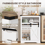 JUMMICO White Storage Cabinet with Doors and Drawers, Farmhouse Sideboard Buffet, Kitchen Pantry Hutch Cabinet, Coffee Bar for Living Room, Dining Room JUMMICO