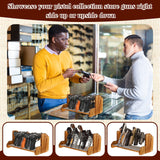 Maitys Pistol Rack,Solid Wood Handgun Pistol Gun Rack Holder with Felt Surface for Gun Cabinet Storage, Gun Safe Organizer Accessories, Holding for 6 Maitys