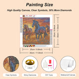 SJUTOUCI Horse Diamond Painting Kits for Adults, Diamond Art Kits for Beginners, 5D DIY Paint by Diamond Dots Bead Art, Full Round Drill Gem Art Craft Home Wall Decor Gift 12x12 inch SJUTOUCI