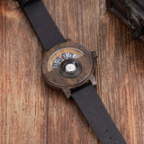Compass Watches for Men, Turntable Wooden Watch, Lightweight Handmade, Quartz Sports Watch (# GO-145) GORBEN